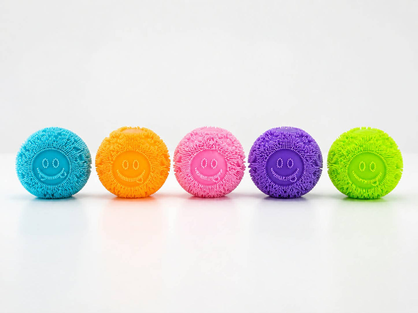 Smiley Squish Ball – Citrus Orange | Textured Slow-Rise 6/24