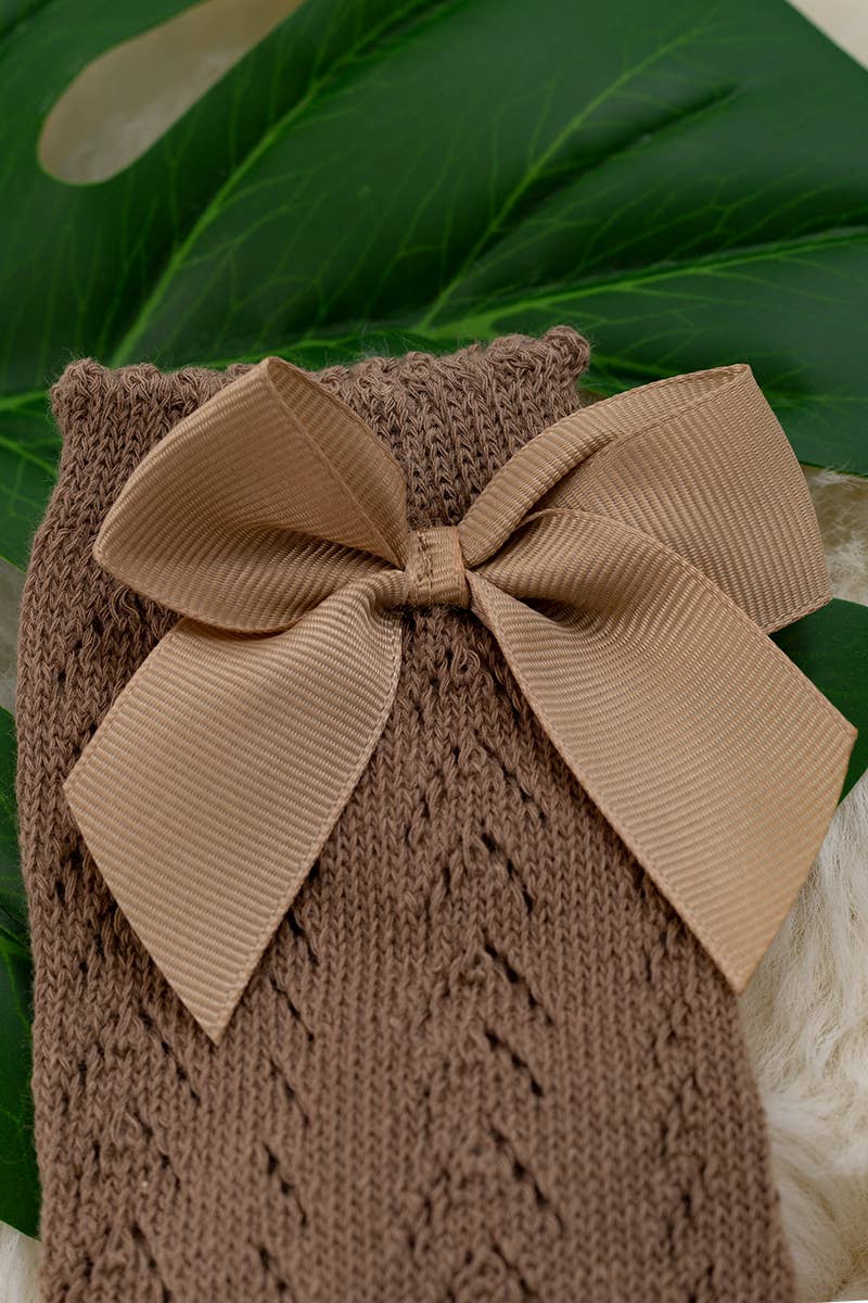 KNEE HIGH MESH BABY SOCKS.