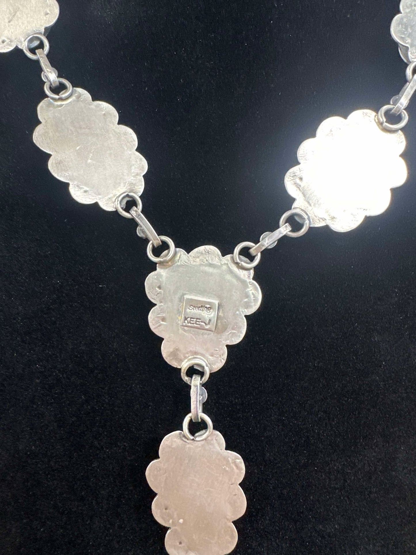 White Buffalo Lariat necklace and matching earrings set