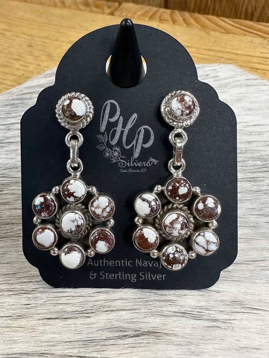 Wild Horse Cluster Post Dangle Earrings