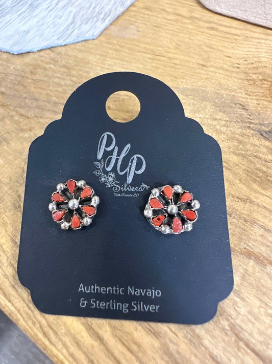 Rosette Coral Studs