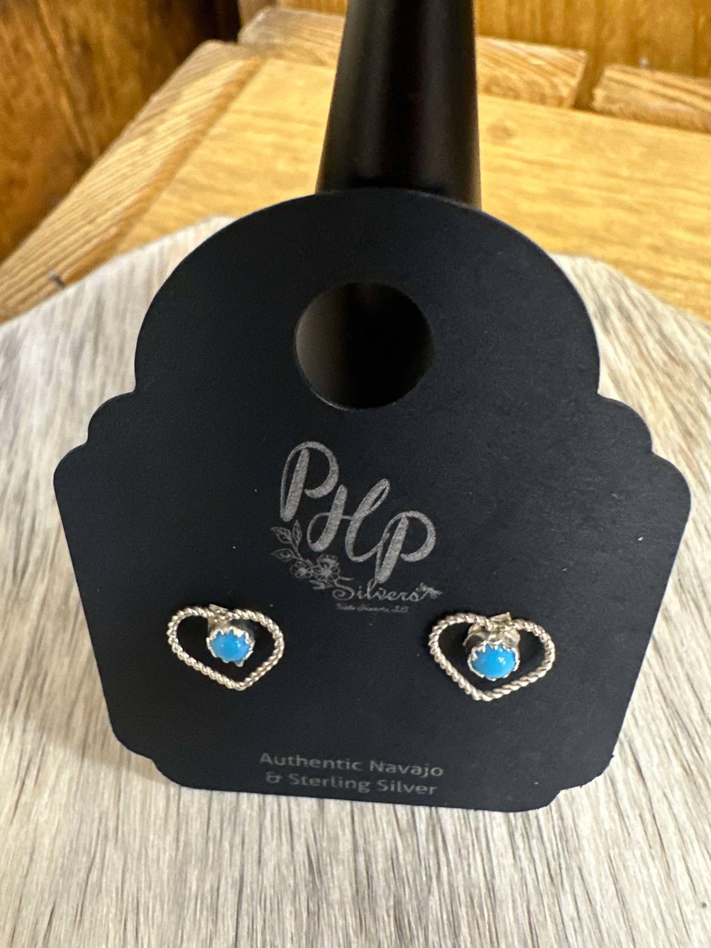 Turquoise Heart Studs