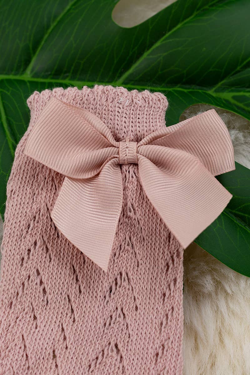 KNEE HIGH MESH BABY SOCKS.