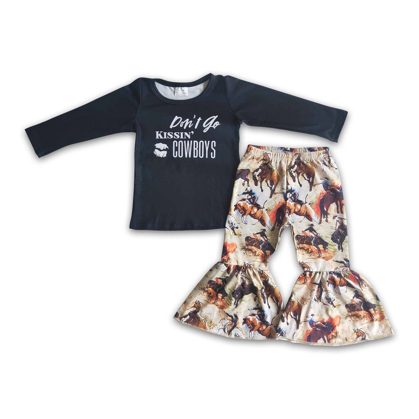 Black long sleeve girls western outfit