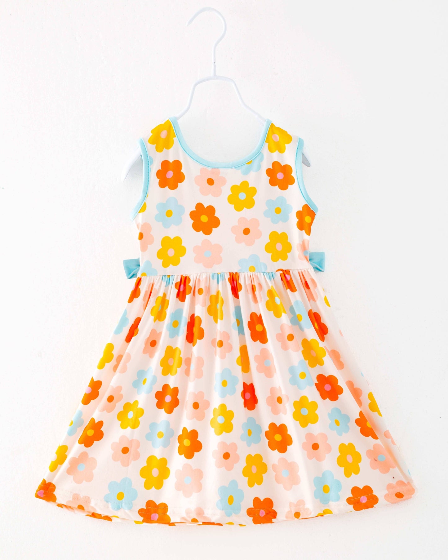 Multicolor Retro Flower Dress