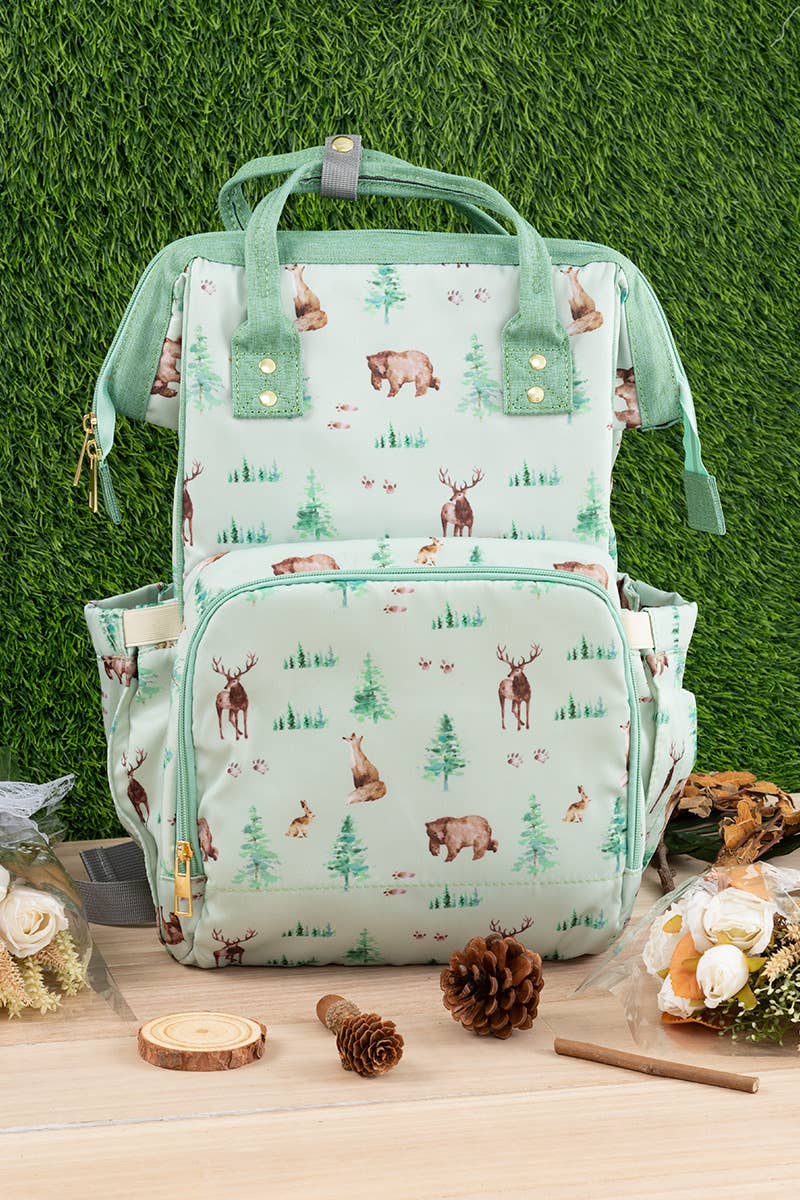 Wild Forest Printed Diaper Bag
