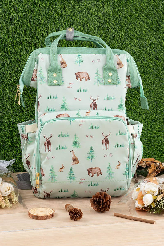 Wild Forest Printed Diaper Bag