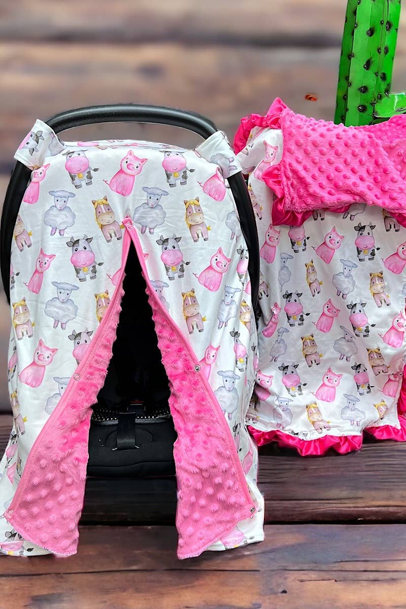 CAR SEAT COVER-BABY FARM ANIMAL