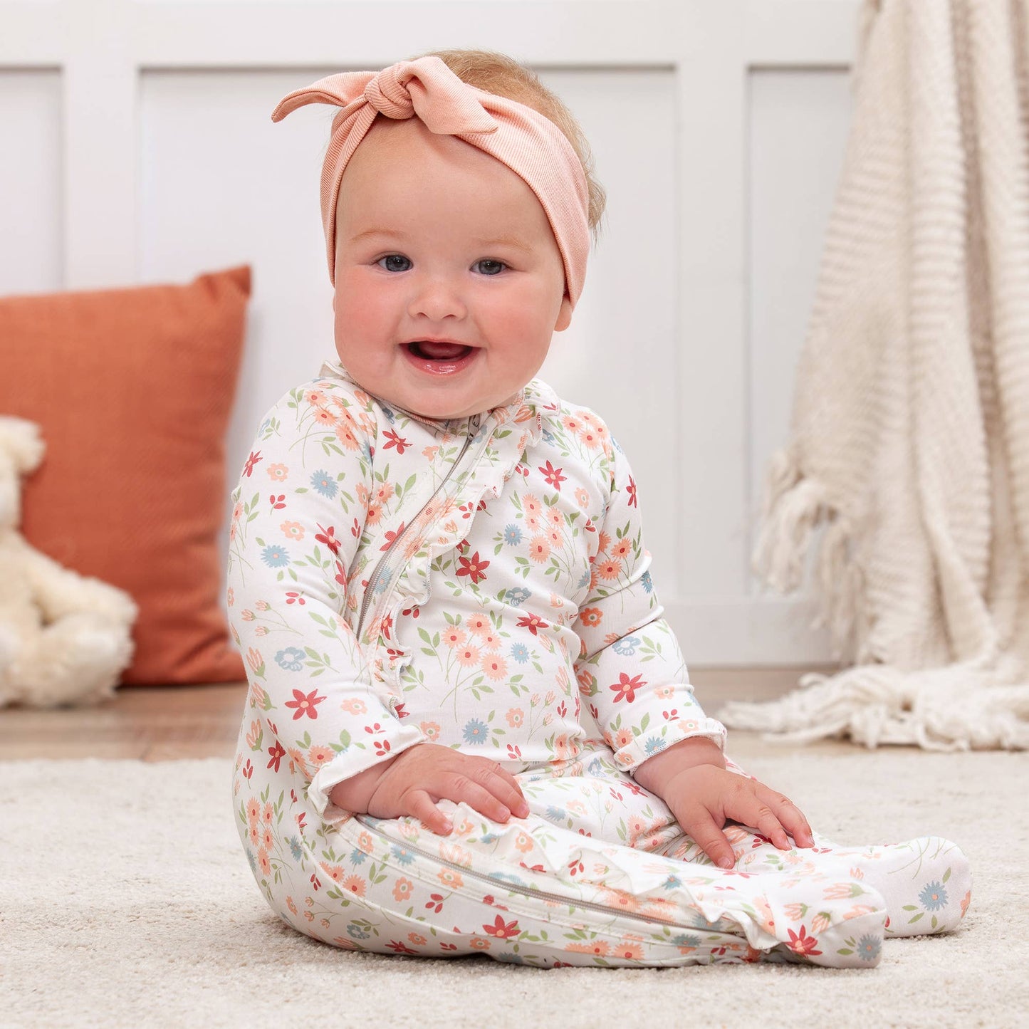Prairie Petals Bamboo Zipper Romper