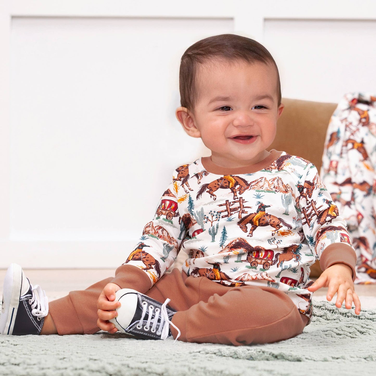 Western Spirit Boy's Bamboo & Cotton Tee & Pants Set