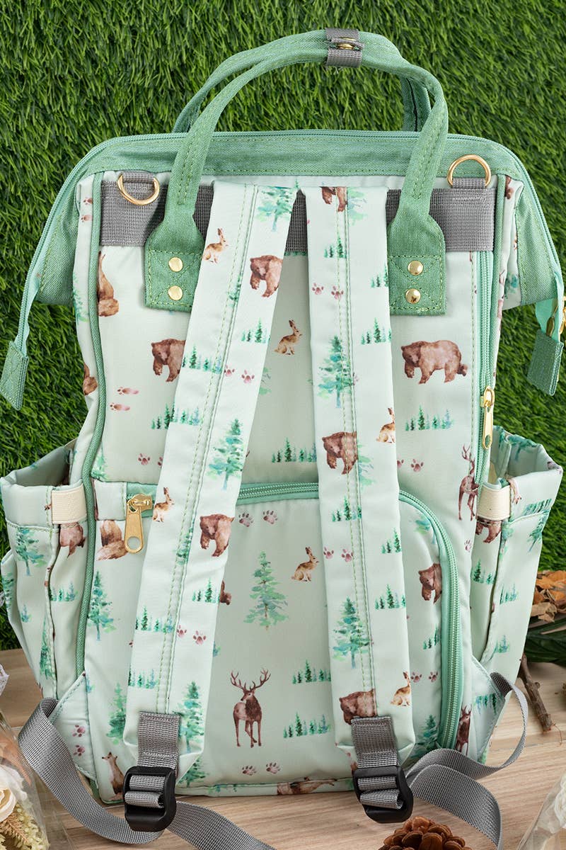Wild Forest Printed Diaper Bag