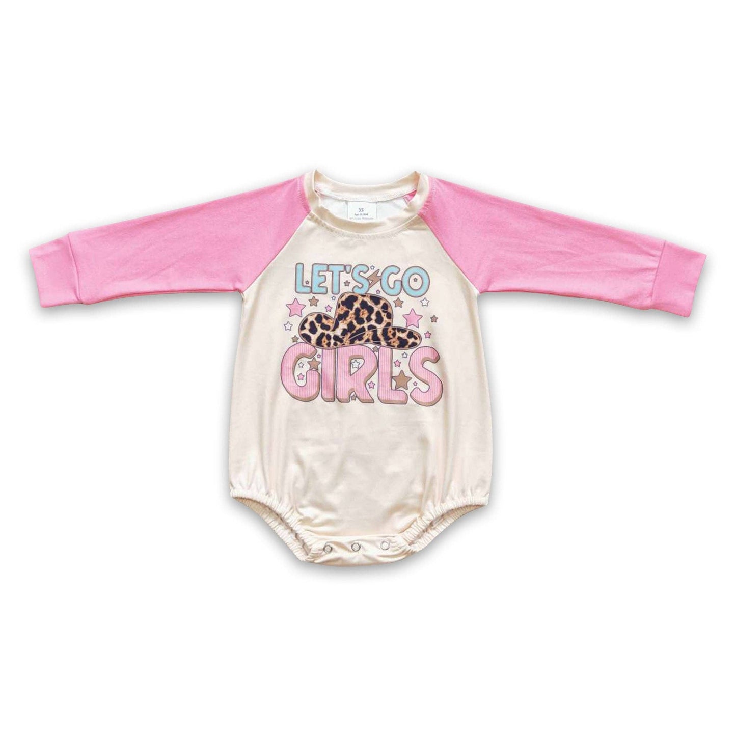Let's go girls! baby kids western romper