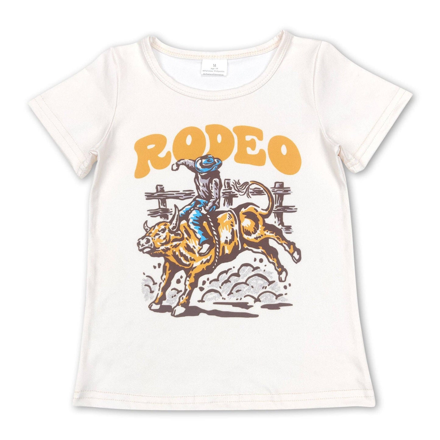 Short sleeves rodeo bull rider kids shirt