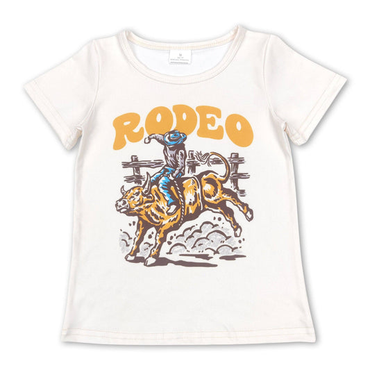 Short sleeves rodeo bull rider kids shirt
