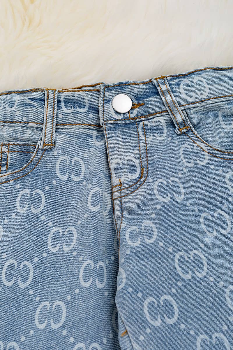 CC LT. BLUE BOOTCUT DENIM PANTS