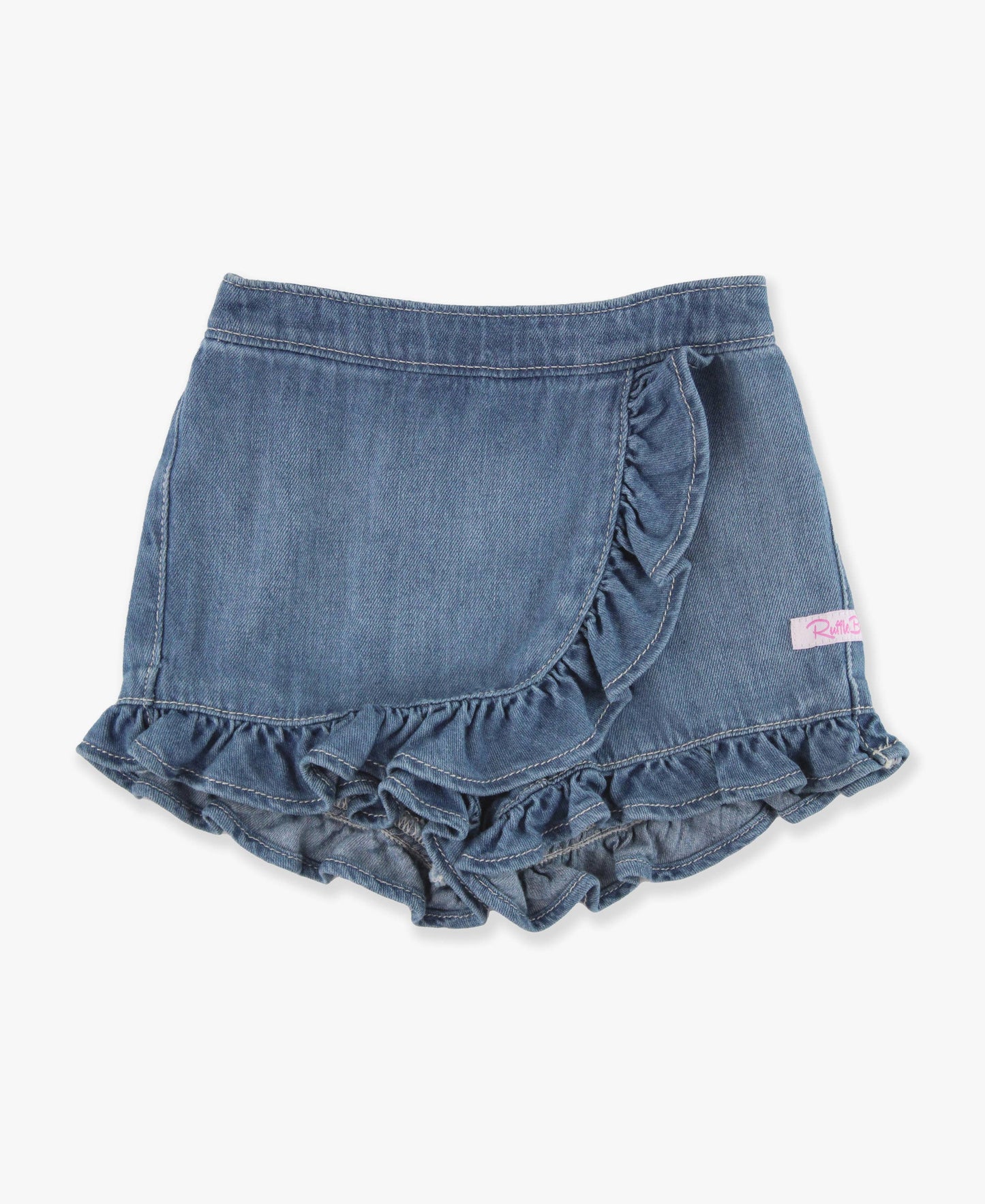 Denim Ruffled Jean Skort