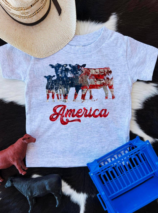 America Cows Kids T Shirt