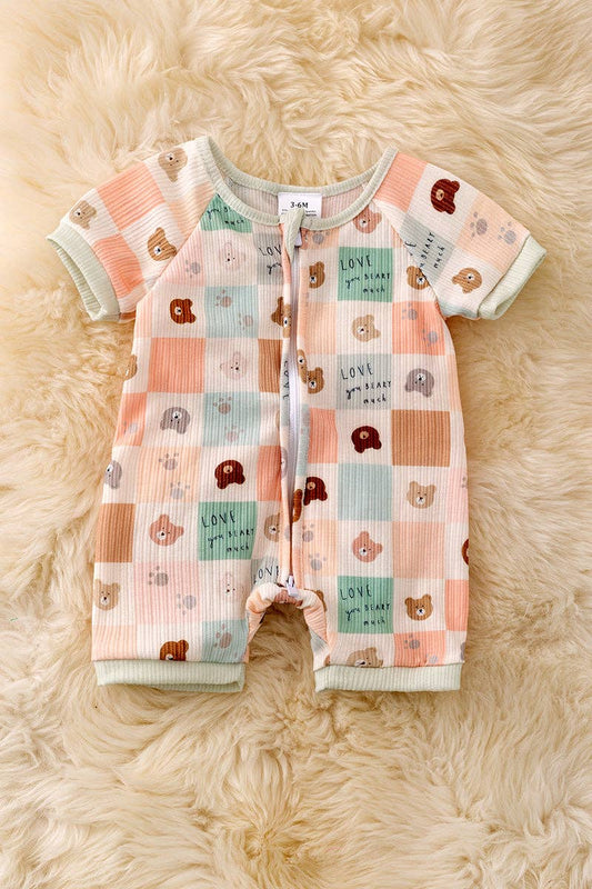 Multi-printed unisex baby romper