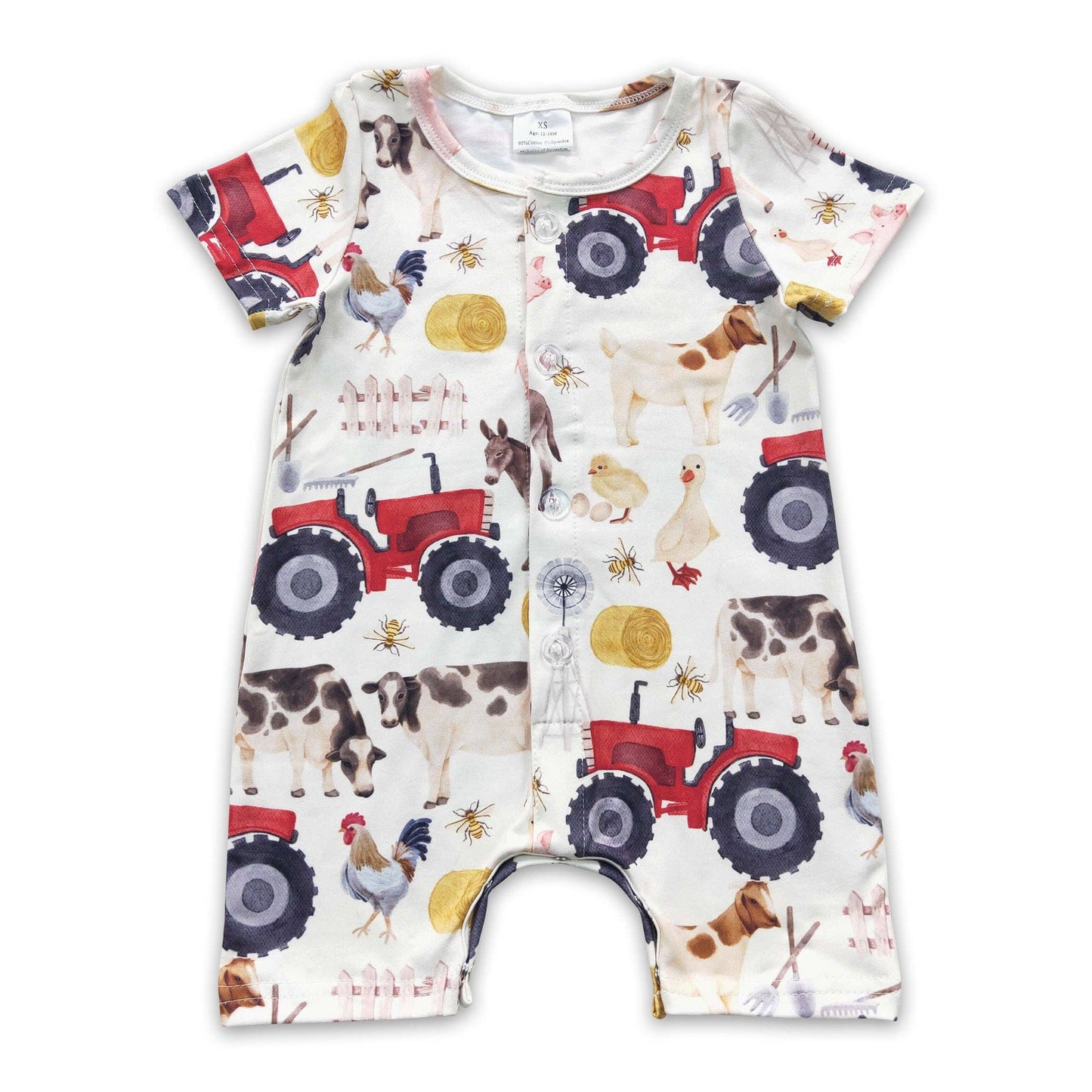 Baby farm romper
