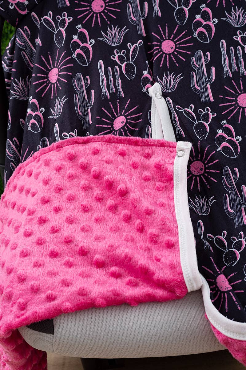 Car seat cover-fuschia dessert cactus printed