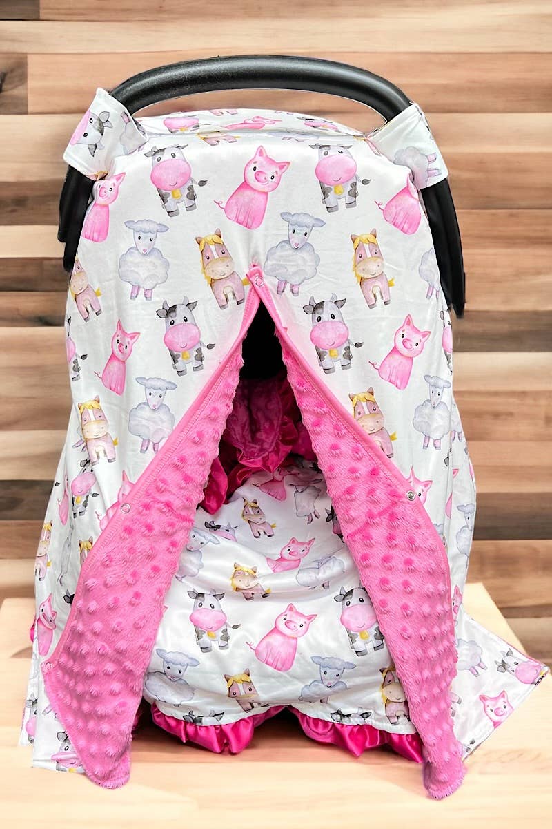CAR SEAT COVER-BABY FARM ANIMAL