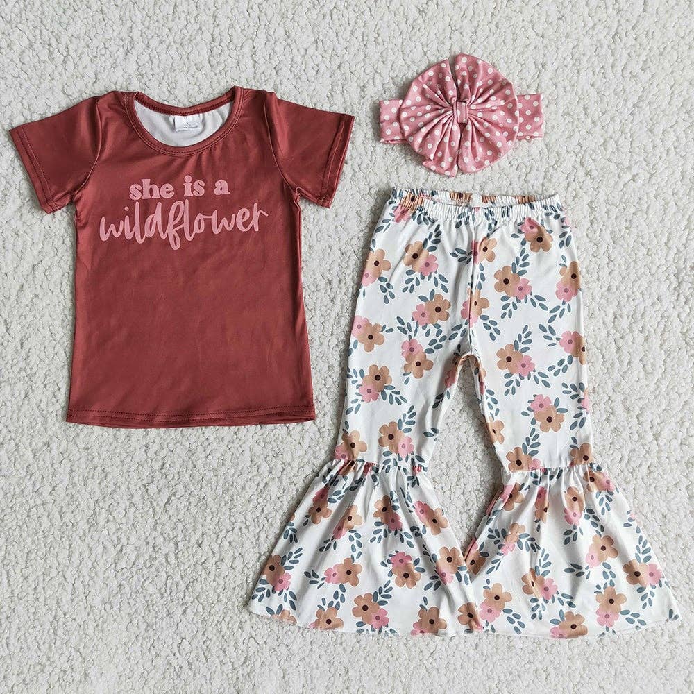 "She is a wild flower" bell outfit