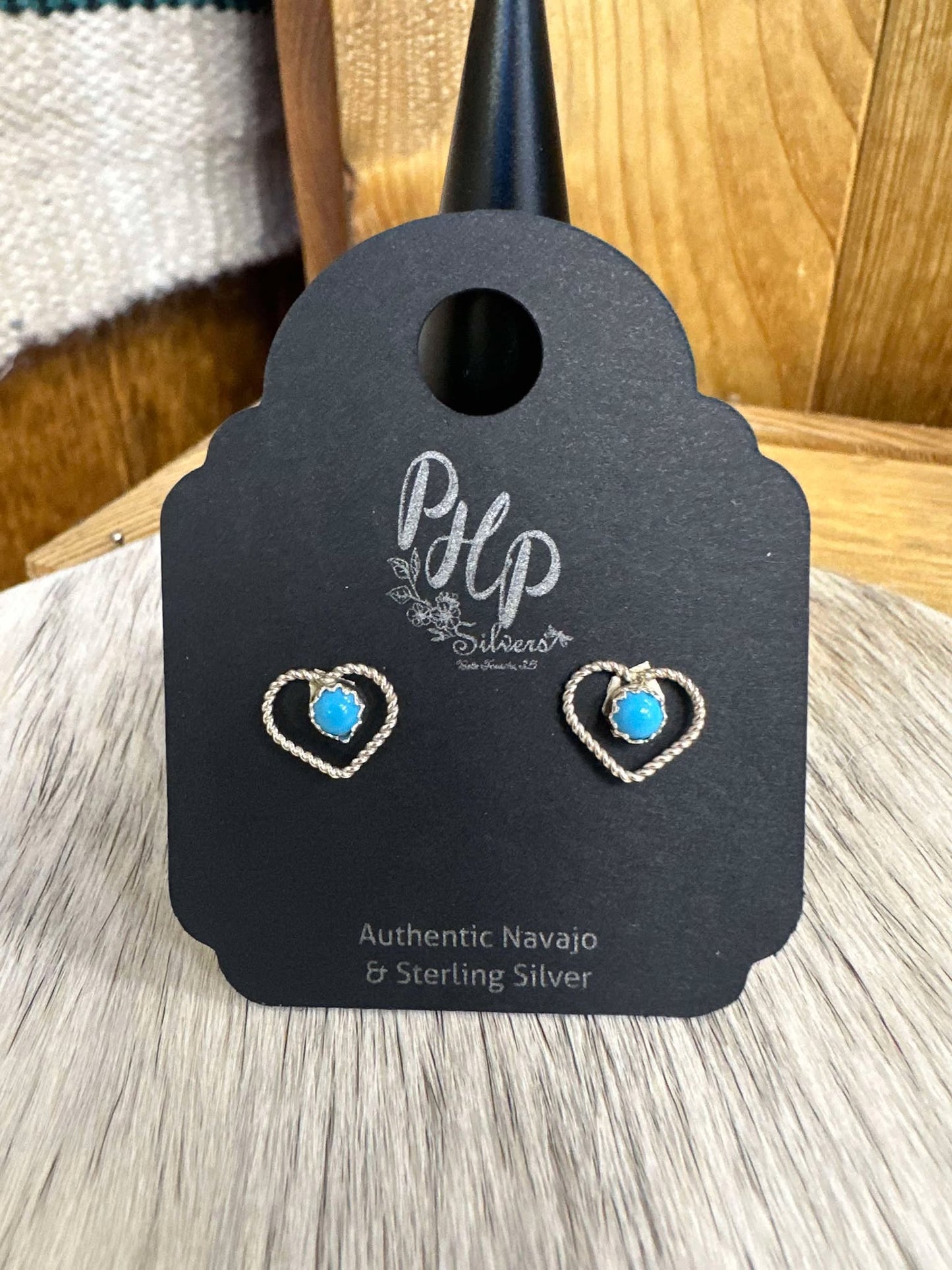 Turquoise Heart Studs