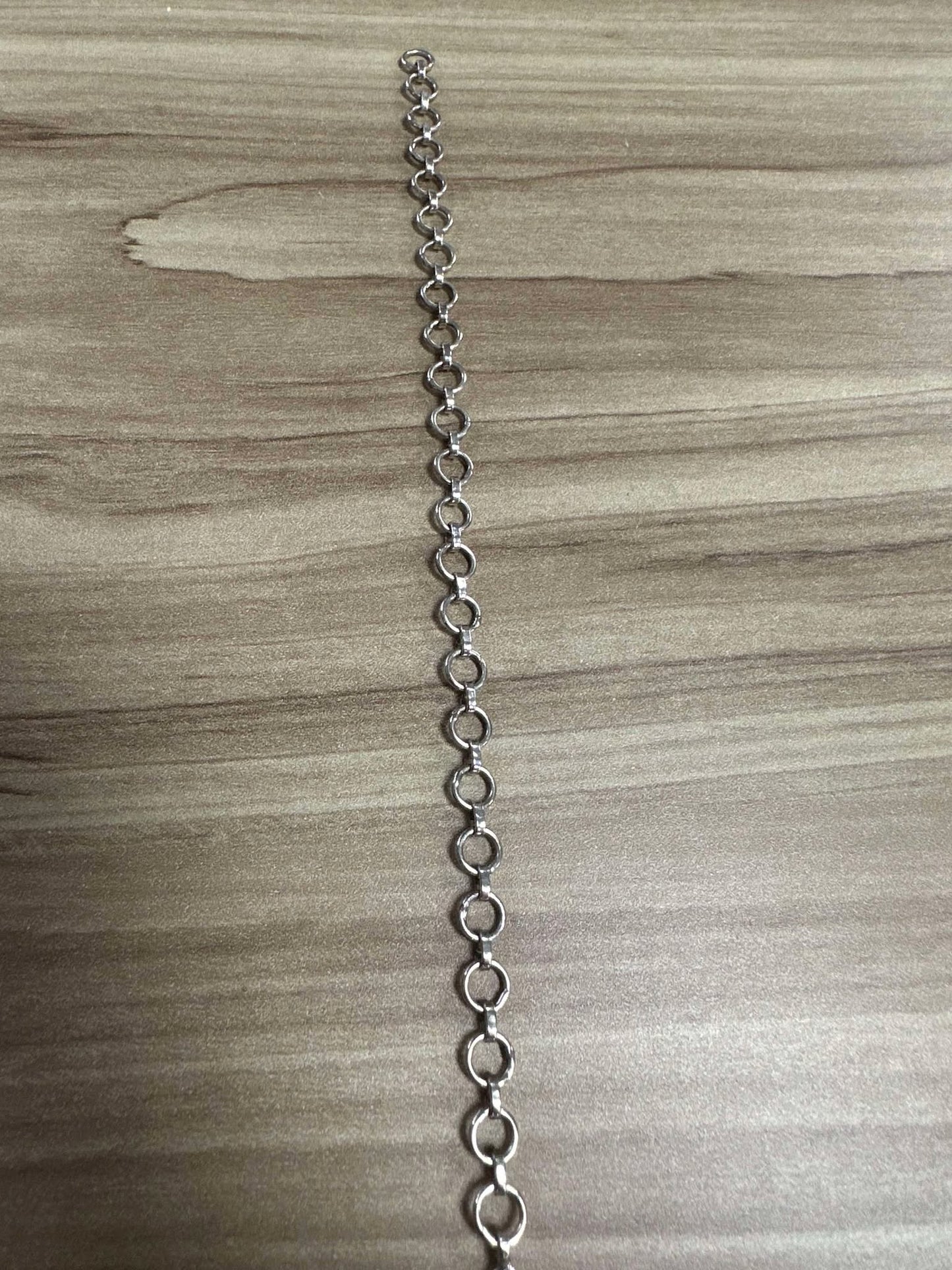 Flower choker necklace with half clusters 16.5" chain