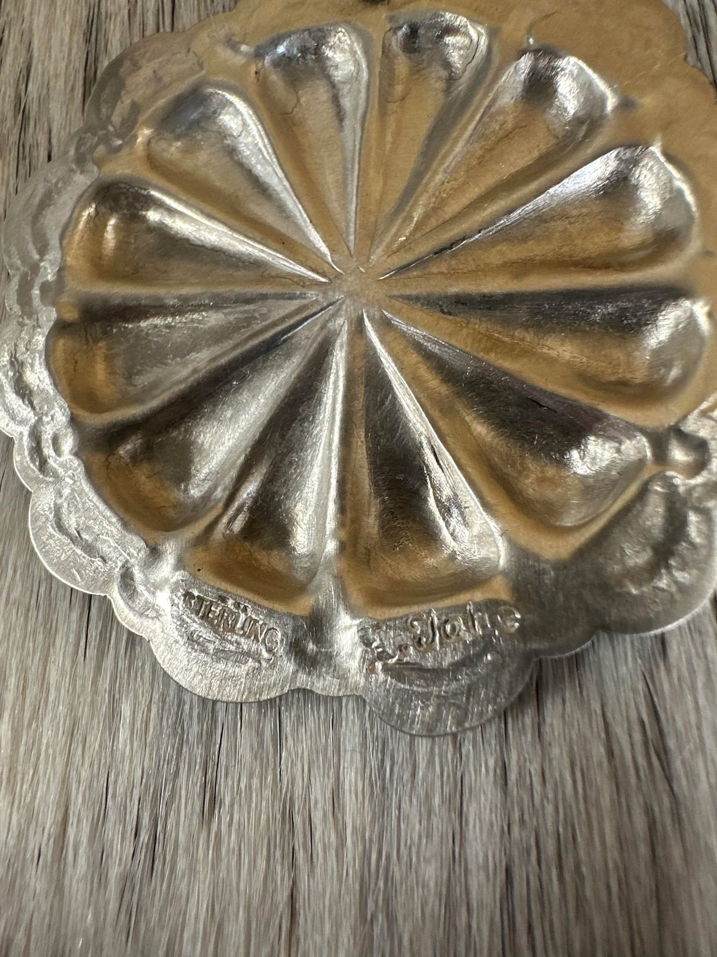 Large tooled Dangle earrings