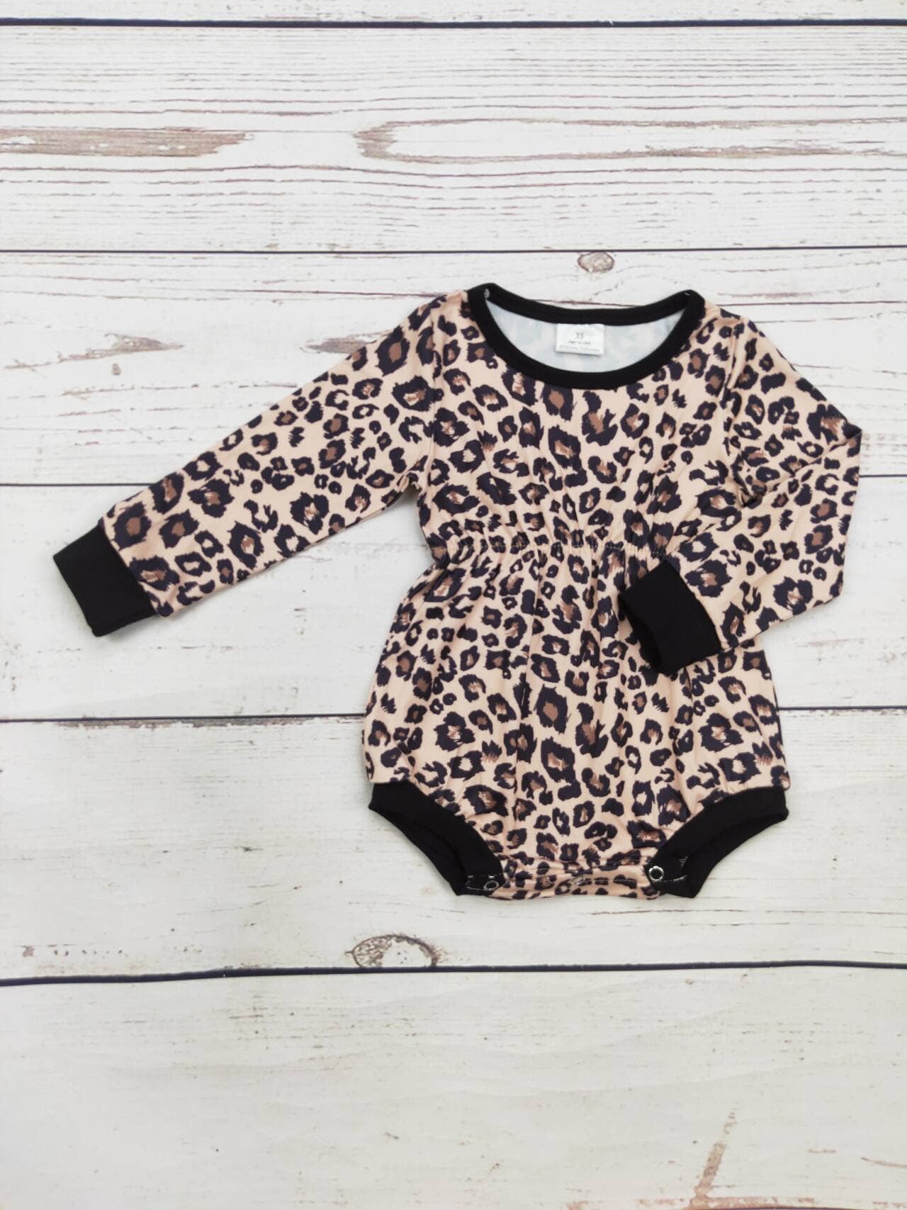 Baby Cheetah Printed Bubble Onesie