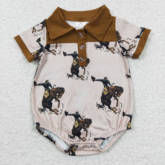 Boys Rodeo Horse Western Rompers