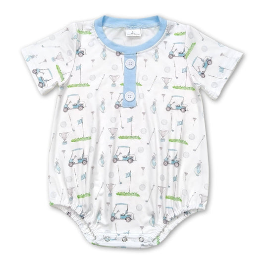 Short sleeves golf baby romper