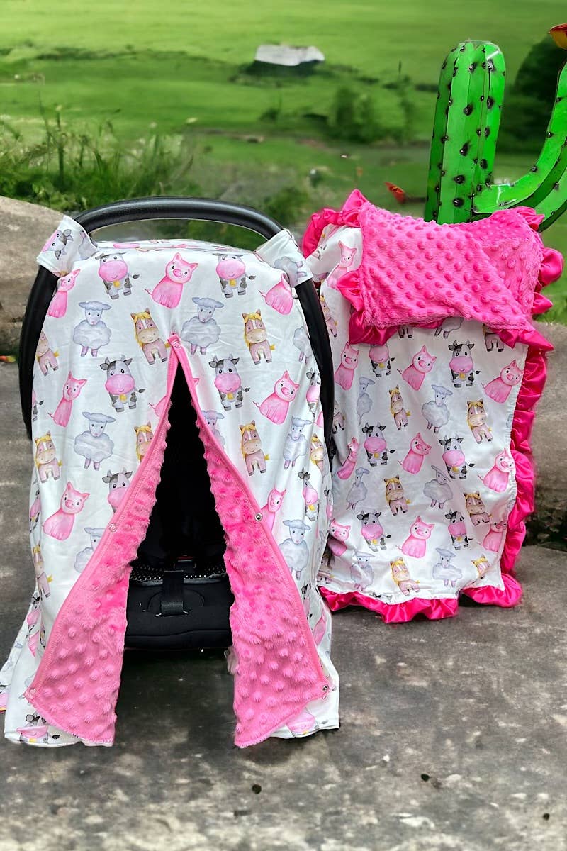 CAR SEAT COVER-BABY FARM ANIMAL
