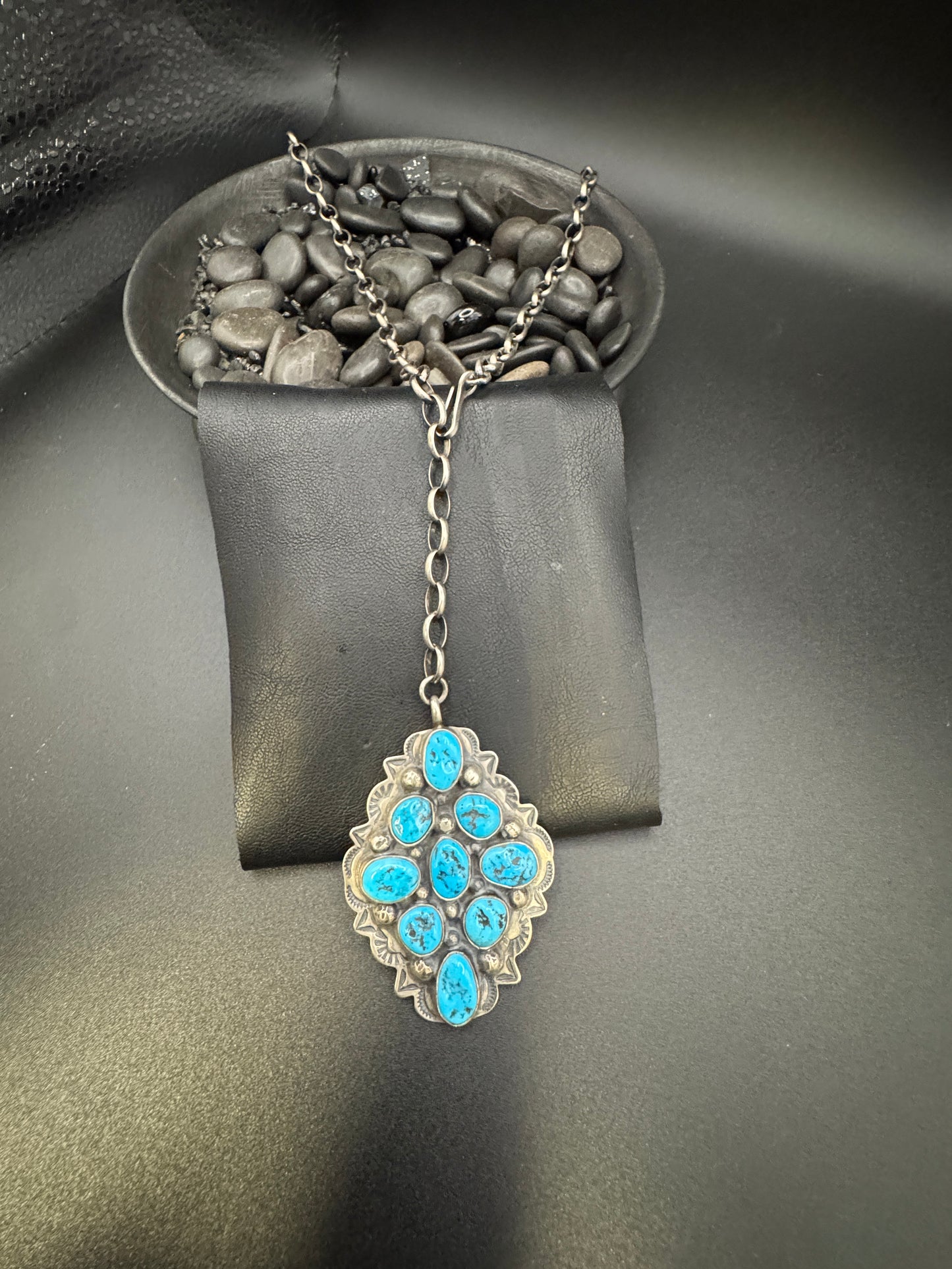 LARIAT KINGMAN NECKLACE