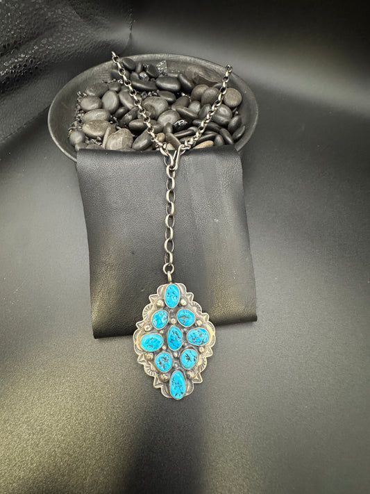 LARIAT KINGMAN NECKLACE