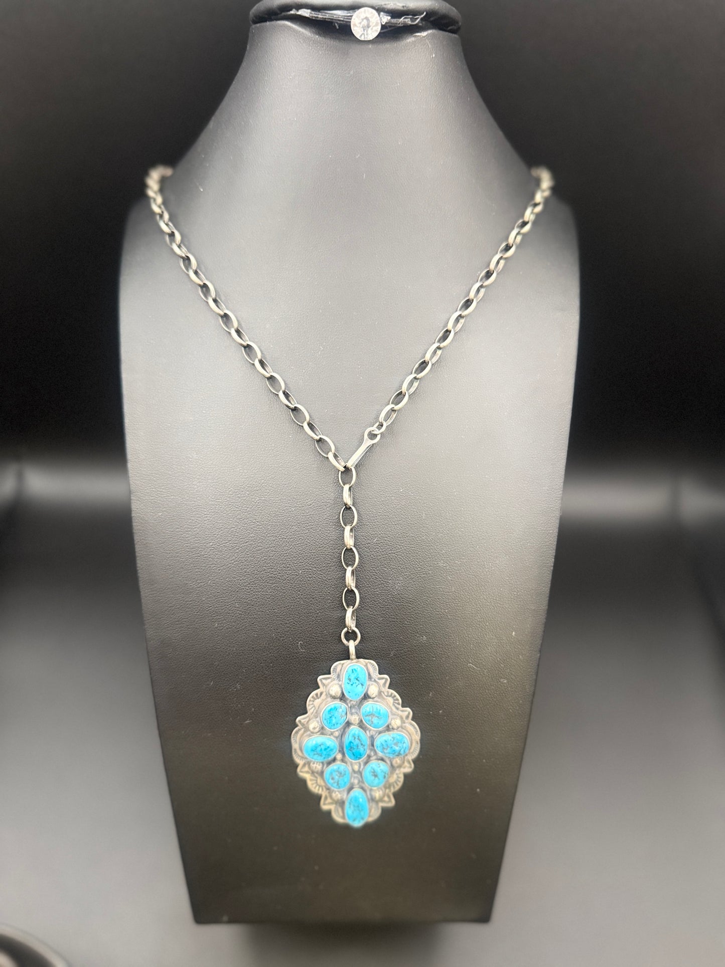 LARIAT KINGMAN NECKLACE