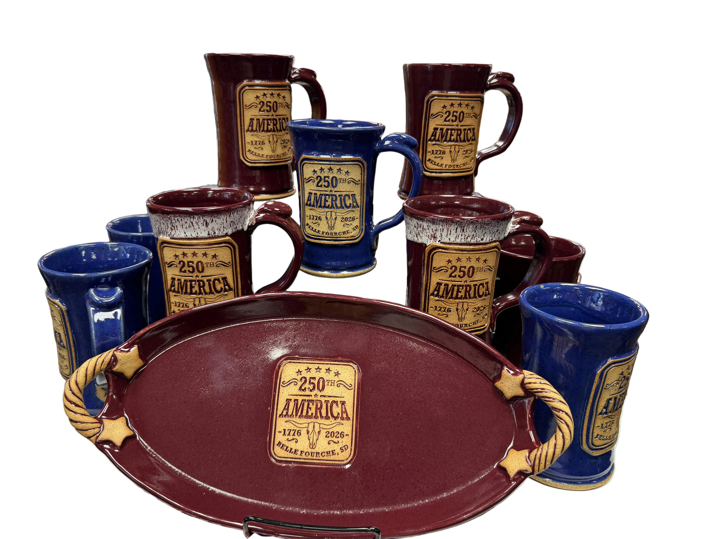 POTTERY COMMEMORATIVE TRAY