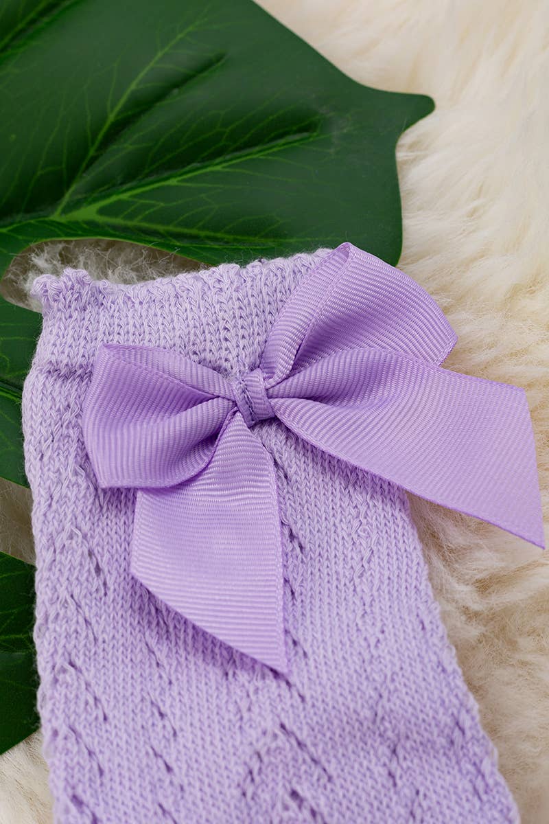 KNEE HIGH MESH BABY SOCKS.