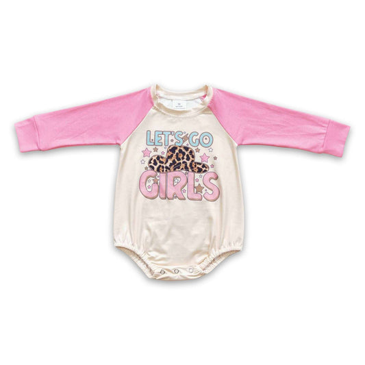 Let's go girls! baby kids western romper