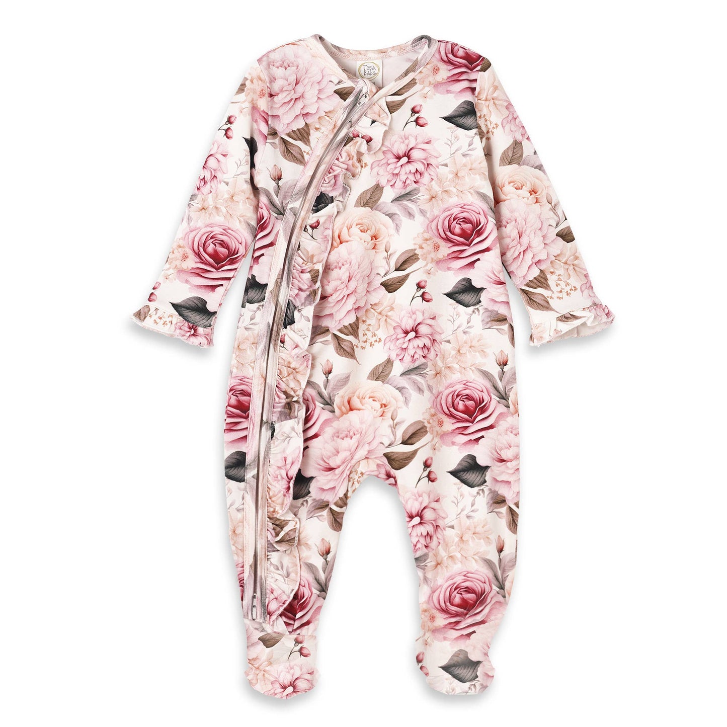 Garden Bouquet Baby Girl Bamboo Zipper Romper