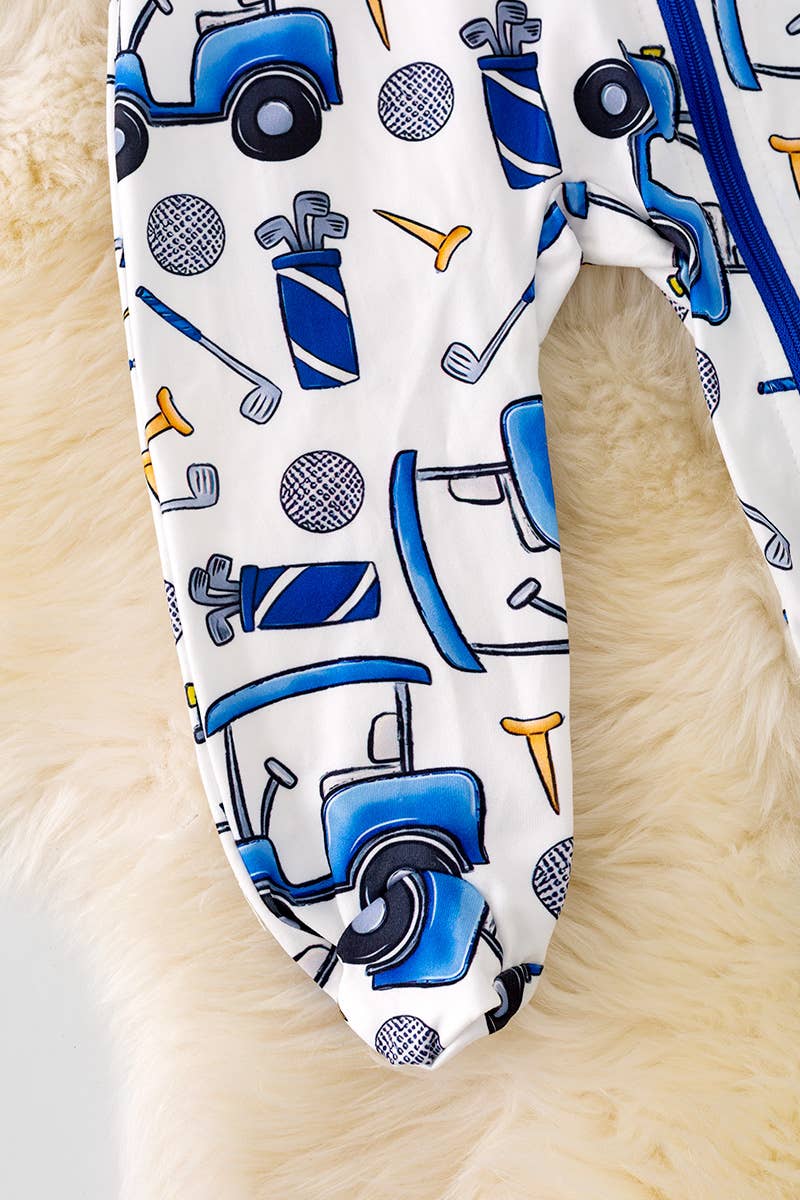 GOLF PRINTED BOYS BABY ONESIE