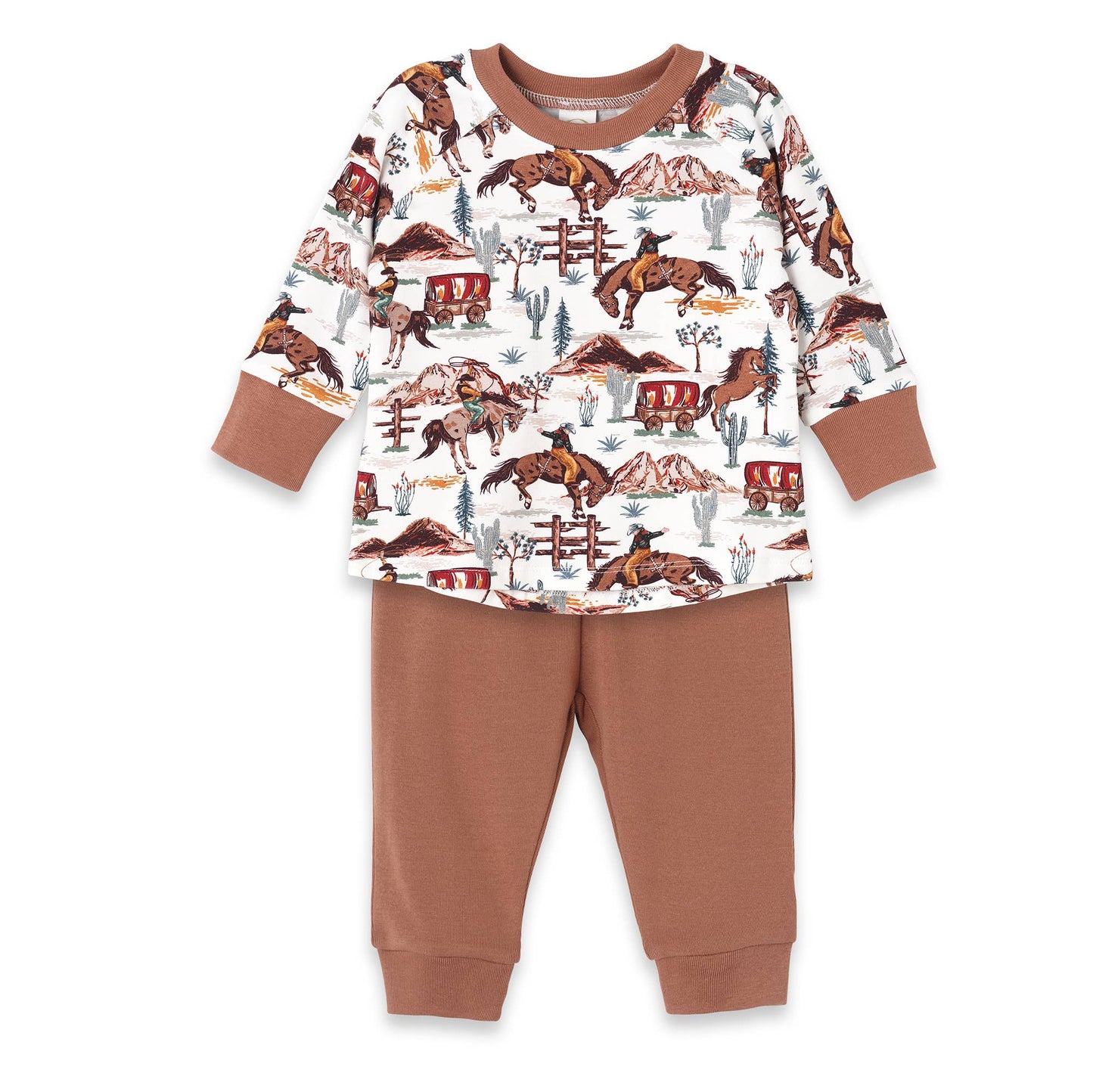 Western Spirit Boy's Bamboo & Cotton Tee & Pants Set